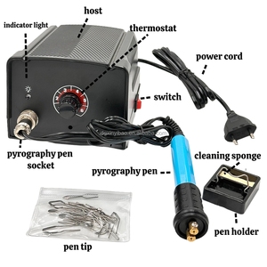 Kit de Máquina de Pirograbado Ajustable de 60W con 21 Puntas <span class=keywords><strong>para</strong></span> Quemar <span class=keywords><strong>Madera</strong></span> y Lápiz de Pirograbado - Product Image 4