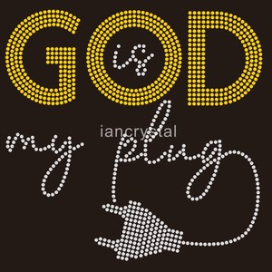 Transfert thermocollant personnalisé avec strass 'God Don't Play About Me' pour T-shirt, motif chrétien de foi - Product Image 4
