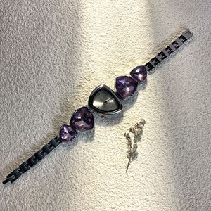 Montre de luxe pour femme, bracelet de montre en cristal, cadeau de niche - Product Image 4