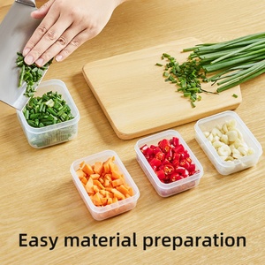 Stackable with Lids Portable <b>Refrigerator</b> Storage Boxes Bins Sealed Fresh Food <b>Container</b> for Meat Fruit & Vegetables Kitchen - Product Image 4
