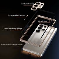 Bingkai Logam Aluminium Ringan Mewah untuk Samsung Galaxy S26+ Ultra A37 A57 Casing Bumper Paduan Logam Pelindung Lensa Belakang Aksesoris Pembuang Panas