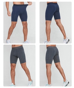 Pantalones Cortos <span class=keywords><strong>de</strong></span> Compresión Personalizados con Logotipo para <span class=keywords><strong>Hombre</strong></span>, Pantalones Cortos Deportivos Elásticos para Ciclismo, Baloncesto, Fútbol, <span class=keywords><strong>Entrenamiento</strong></span>, Gimnasio, Verano - Product Image 4