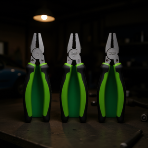 Fasano <b>Pliers</b> <b>Set</b> 3 Piece Green Black Handles Precision Grip Auto Repair Tools - Product Image 2