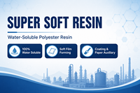 Copeaux de polyester super doux et hydrosolubles, remplaçant partiellement l'acide polyacrylique PVA, excellente capacité de formation de film