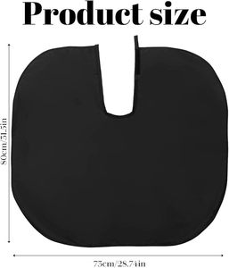 Cape de <span class=keywords><strong>Coiffeur</strong></span> Personnalisée avec Logo, Coupe Parapluie, pour Salon de Coiffure, Institut de Beauté, Maquillage, Cape Courte Noire, Bavette pour Teinture Capillaire - Product Image 3