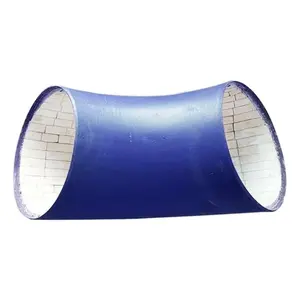 Factory Price Wear Resistant And Corrosion Prevention Al2O3 Alumina Patch Type Ceramic Lined Elbow Pipe