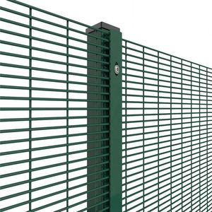 Panneau de clôture de sécurité 358 avec poteau en Y pour périmètre d'aéroport, clôture en treillis soudé galvanisé anti-escalade, barrière de défense - Product Image 1