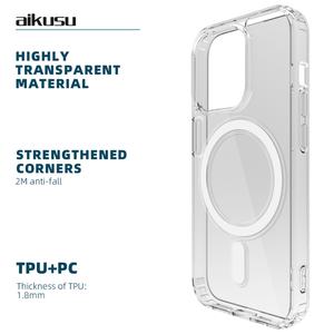 Coques de téléphone transparentes magnétiques personnalisées en TPU pour iPhone 16 15 14 13 12 11 Pro Max, vente en gros - Product Image 2