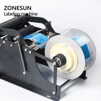 ZONESUN ZS-50P manuel eau minérale en plastique bouteille ronde étiqueteuse pour bouteilles rondes autocollant étiquette Machine à emballer