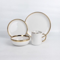 Service de table en céramique blanche de style nordique, vaisselle en porcelaine moderne et classique, aspect pierre, bol à riz pour la maison et les hôtels