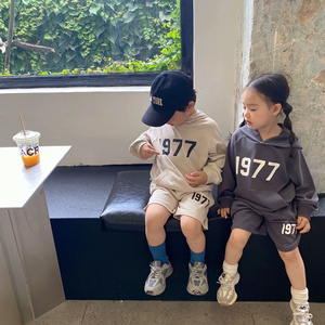 Ensemble de sweats à capuche pour enfants, garçon, fille, maman et moi, imprimé personnalisé, sweat-shirt, short, tenues assorties pour la famille, printemps - Product Image 5