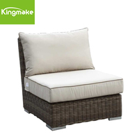 Kingmake Ensemble de canapés de patio et de loisirs Ensemble de jardin en rotin moderne pour la vie en plein air