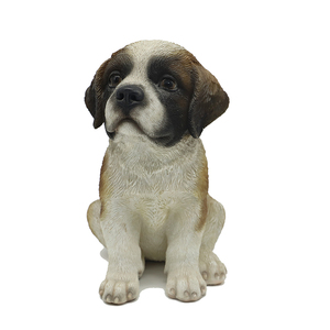Statue de chien en résine personnalisée, Sculpture de chien saint-ard siège, réaliste - Product Image 1