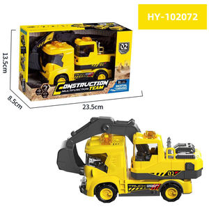 Offre Spéciale : 6 Modèles de Véhicules de Construction à Inertie – Jouets Éducatifs STEAM pour Enfants – Camions d'Ingénierie en Plastique à Friction avec Lumières et Musique - Product Image 6
