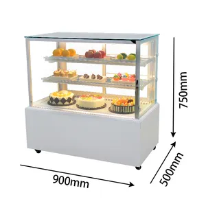 Commercial refrigerado bolo exposição armário vitrine padaria bolo pão Display Cabinet refrigerado comercial bolo exposição