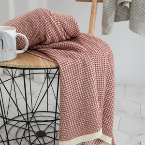 KN couverture tricotée <span class=keywords><strong>en</strong></span> <span class=keywords><strong>coton</strong></span> pour canapé et salon, <span class=keywords><strong>Plaid</strong></span> doux et chaud de haute qualité - Product Image 5