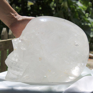 11 Để 12Kg Mỗi Tay Khắc Tự Nhiên Rõ Ràng Thạch Anh Đá Spiritural Chữ<span class=keywords><strong>a</strong></span> Bệnh Đá Lớn Lớn Hộp Sọ Pha Lê Cho Trang Trí Nội Thất - Product Image 3