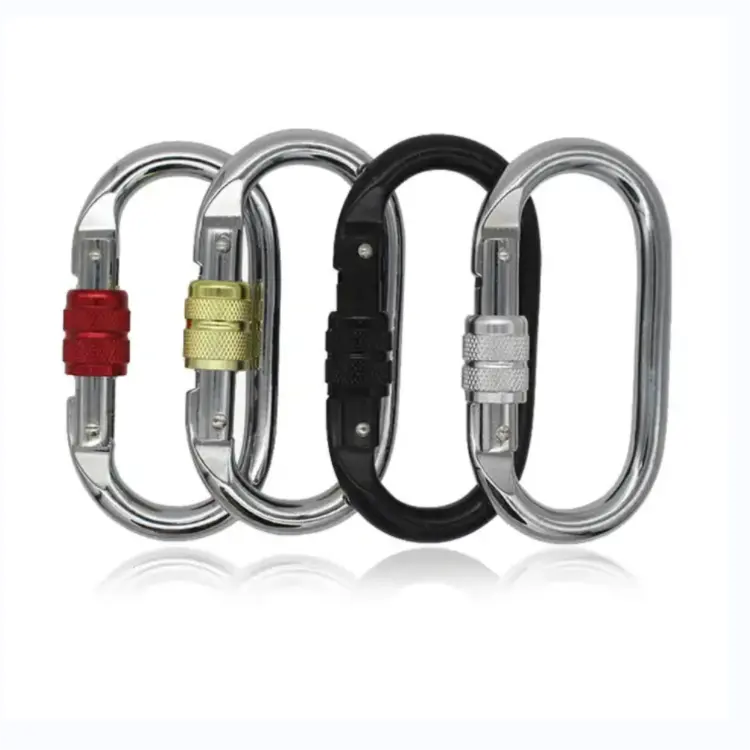 מכירות ZY לשנה החדשה 7 ערסל כבד טבעת נעילה קליפים וו בטיחות בורג שער אלומיניום D בצורת קרבינר