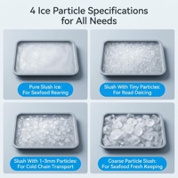 Commerciële 3s Instant Ice Crusher met 4 verstelbare ijstexturen voor de verwerking van zeevruchten, fruit en groenten