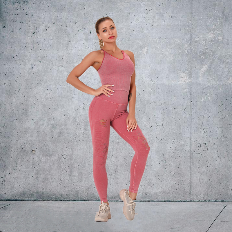 New Fashion Modern Breathable Workout Clothing Women Active Wear  Yoga Pants  BRA  5 colors comfortable