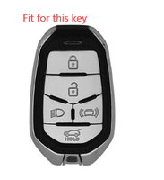 5 boutons en cuir voiture télécommande coque Fob couverture pour SsangYong 2020 G4 Rexton SsangYong Smart Key Case Auto porte-clés accessoires