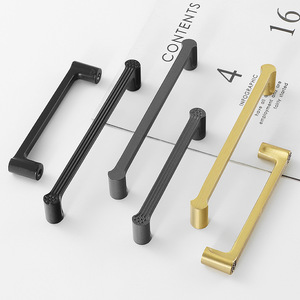 Gold Black Grey Brass Furniture Handles Wardrobe Cupboard Closet <b>Dresser</b> Drawer Kitchen Cabinet Pulls <b>for</b> Bedroom Mall - Product Image 3