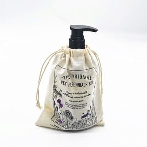 ถุงใส่ขวดแบบเชือกผูกทำจากผ้าฝ้ายธรรมชาติ - Product Image 6
