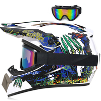 Casque de motocross en matériaux ABS personnalisés, casque tout-terrain avec lunettes, coque ABS certifiée DOT pour hommes et femmes adultes