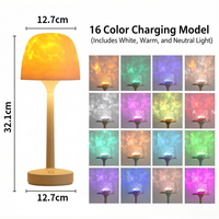 Lampe de table à projection d'étoiles avec ondulations d'eau rotatives, télécommande, variateur d'intensité, veilleuse créative pour la maison, cadeau d'anniversaire
