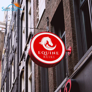 Ngoài trời Acrylic vòng tròn sáng hộp đèn quảng cáo cửa hàng dẫn ánh sáng Hộp signage - Product Image 2