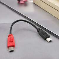 Kabel Ekstensi Daya Micro USB B Male ke B Male 1m untuk Ponsel & Power Bank dengan Selubung PVC