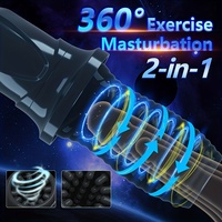 Masturbateur masculin portable étanche à vibrations puissantes et rotation automatique, type Aircraft Cup, pour hommes, jouet sexuel