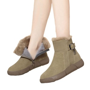 Bottes de neige unisexes respirantes, imperméables, antidérapantes, à semelle épaisse, avec doublure chaude et rembourrage supplémentaire pour l'hiver - Product Image 1