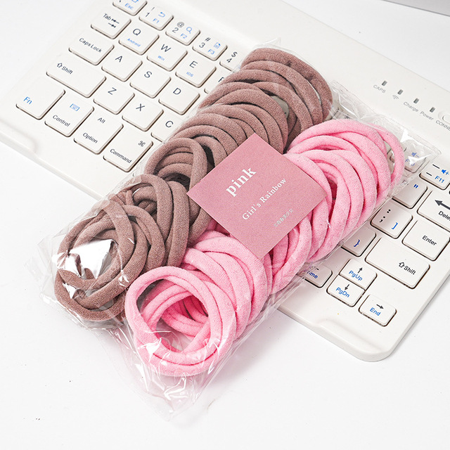 50Pcs Children's Hair Ties 4cm Multicolor Toddler Hair Ties for Girls Soft Seamless Ponytail Holders Hair Accessories for Kids