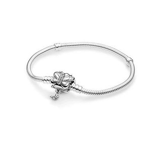 Directo de Fábrica Pulsera de Cadena de Serpiente con Cierre <span class=keywords><strong>Minnie</strong></span>, Diseño Animal, Bañada en Plata 925, con Cristales Incrustados y Dijes de Mariposa y Cabeza de <span class=keywords><strong>Calabaza</strong></span> - Product Image 3
