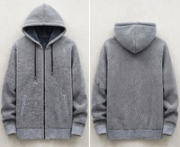 Cardigan en maille zippé pour homme, doublé polaire, épais et chaud, style streetwear décontracté gris avec poches