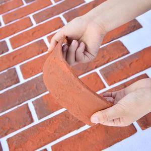 MCM Vật liệu màu đỏ xám tường trang trí linh hoạt đất sét mặt tiền tường ốp chia MCM phải đối mặt với gạch đá mềm Gạch gốm - Product Image 2