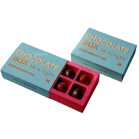 Boîte de rangement pliable pour biscuits au chocolat, emballage cadeau, boîte à compartiments, papier enduit, matériau écologique, emballage personnalisé