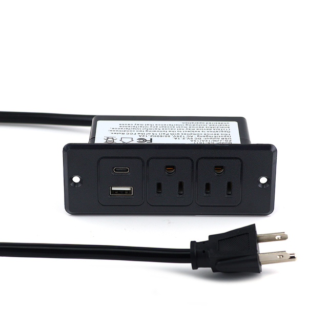 Desktop recessed US standard socket, American type, opening size 97*43, concealed power strip with USB sofa power socket