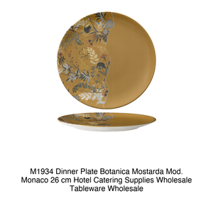 Assiette plate botanique couleur moutarde 26 cm Mod. Monaco M1934 - Product Image 2