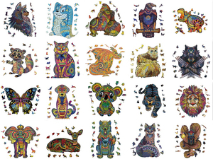 Trò Chơi Ghép Hình Bằng Gỗ A5/Cỡ S Sáng Tạo Bán Chạy 2022 Trò Chơi Ghép Hình Bằng Gỗ 3D Động Vật Đẹp Nhiều Màu Sắc - Product Image 4