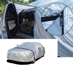 Copri auto in stile sportivo pellicola di alluminio in velluto di cotone antivento cintura-efficace estate pioggia parasole estivo <span class=keywords><strong>abbigliamento</strong></span> antivento da pioggia - Product Image 2