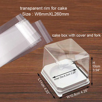 Plateaux à Gâteau au Fromage MOQ 100 Pièces Boîtes à Mousse Contenants à Fraises pour Gâteaux Mini Pâtisseries Boîte d'Emballage Soufflée avec Rebord Transparent