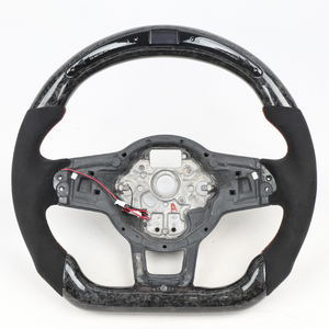 <span class=keywords><strong>Volant</strong></span> personnalisé en fibre de carbone véritable adapté à V-W G-olf 7 <span class=keywords><strong>R</strong></span> MK 7 GTI voiture POLO Vento passat B6 Mk8 housse de <span class=keywords><strong>volant</strong></span> - Product Image 2