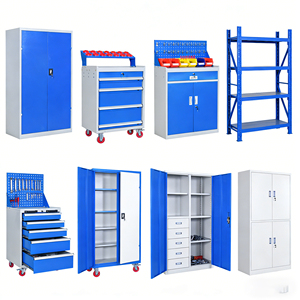 <span class=keywords><strong>Armoire</strong></span> de rangement métallique multi-usages, établi en acier robuste pour applications industrielles et commerciales - Product Image 4
