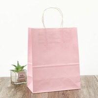 Sac en papier à emporter avec poignée plate, sac en papier kraft brun, sac à emporter pour restaurant, logo personnalisé, vente en gros pour restaurants et cafés