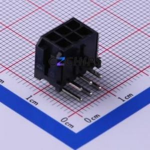 C3030WR-F-2X03P Wire-to-Board Pin Header Bent Lead Through Hole,P=3mm Connector 2x3P 3mm Right Angle Insert 6P - Product Image 1