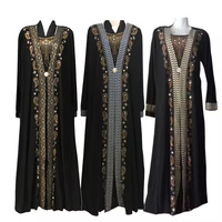 Abaya de Luxe à Paillettes Diamantées Respirante Été 2026 – Robe Islamique Décontractée pour Femme, Vêtement Musulman Traditionnel Élégant