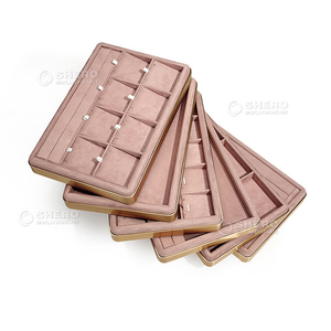 SHERO rose collier présentoir organisateur luxe empilable velours bijoux plateaux pour bague Bracelets collier présentoirs - Product Image 1