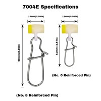 Konektor Pancing Laut Pelindung Senar Kepala Plastik Bertepi, Swivel Snap Rig Anti-Lilit untuk Air Asin